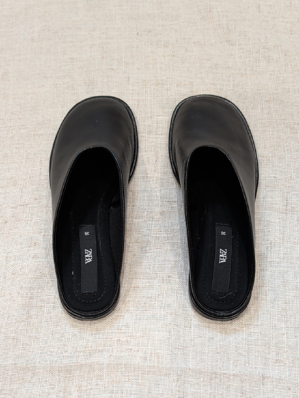 ZARA Leather Mule Loafers - Picture 4 of 8